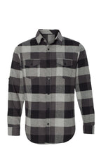 Load image into Gallery viewer, Long Sleeve Flannel Grey And Black